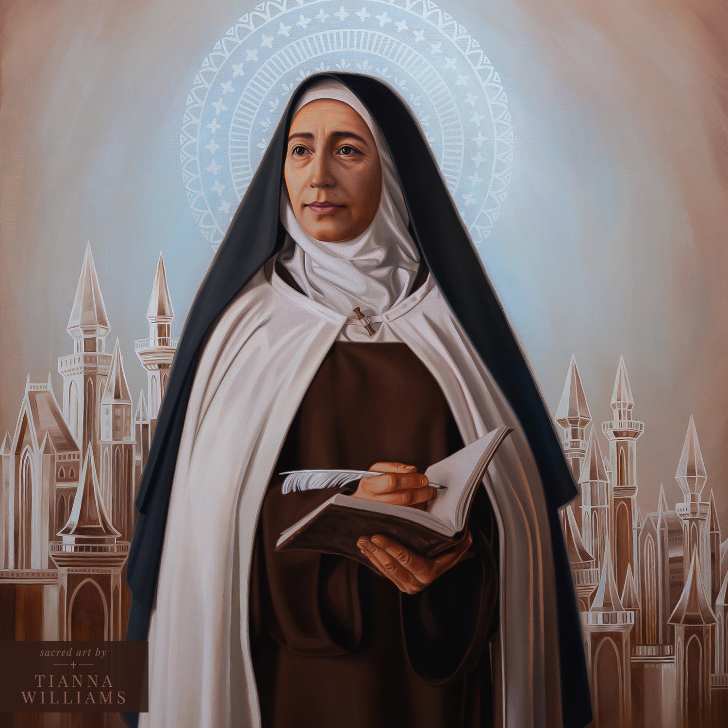 Saint Therese of Lisieux | Ascension – Sacred Art by Tianna Williams