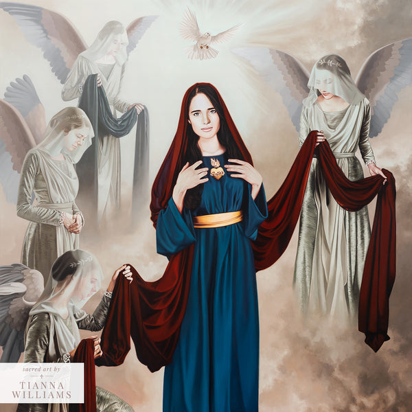 "Scratch & Dent" Prints - Our Lady of the Angels, Greeting Card image