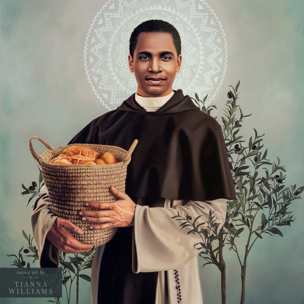 Saint Martin De Porres Ascension Sacred Art By Tianna Williams   Asc Martin Deporres Square 1024x1024 